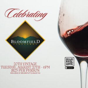 Bloomfield Vineyards Winemaker’s Dinner